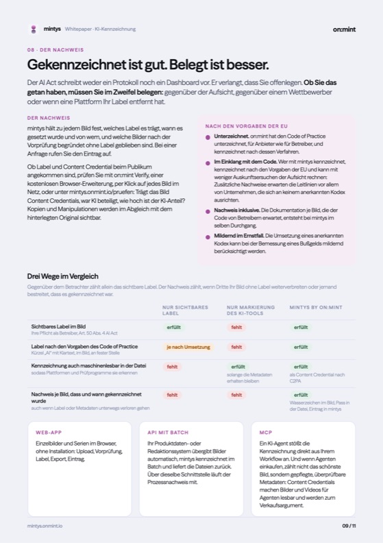 Seite 9 des Whitepapers: Der Nachweis